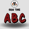 Sign Time 23 Inch GLITTER ALPHABET Set