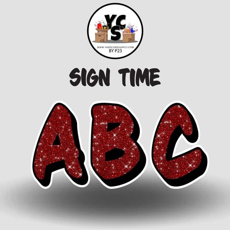 Sign Time 23 Inch GLITTER ALPHABET Set