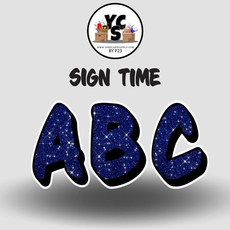 Sign Time 23 Inch GLITTER ALPHABET Set