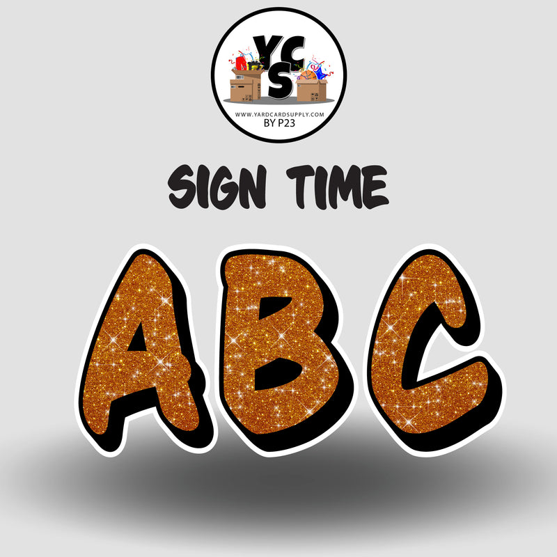 Sign Time 23 Inch GLITTER ALPHABET Set