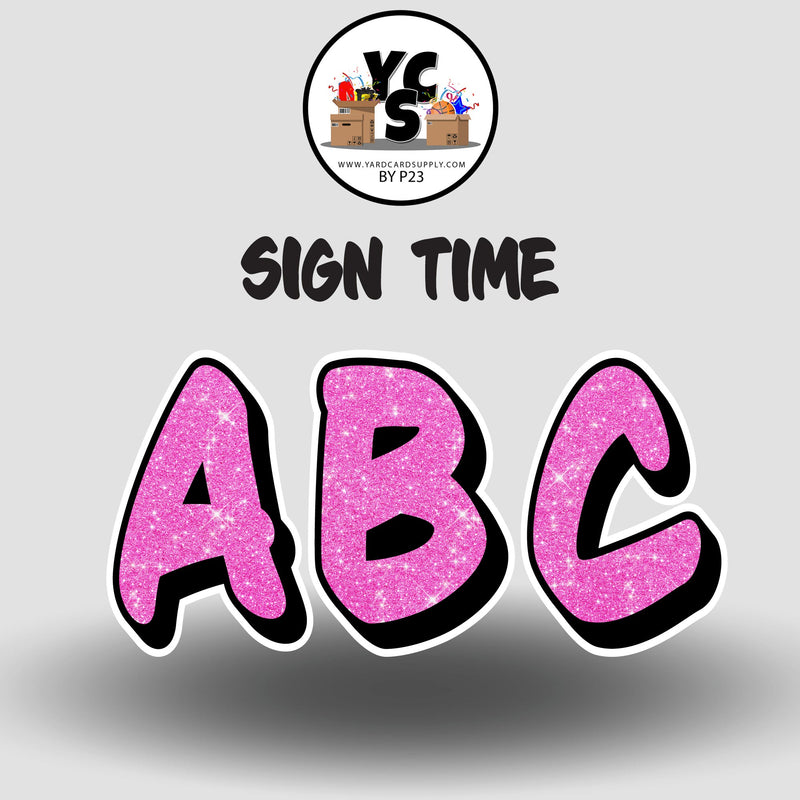 Sign Time 18 Inch GLITTER ALPHABET Set