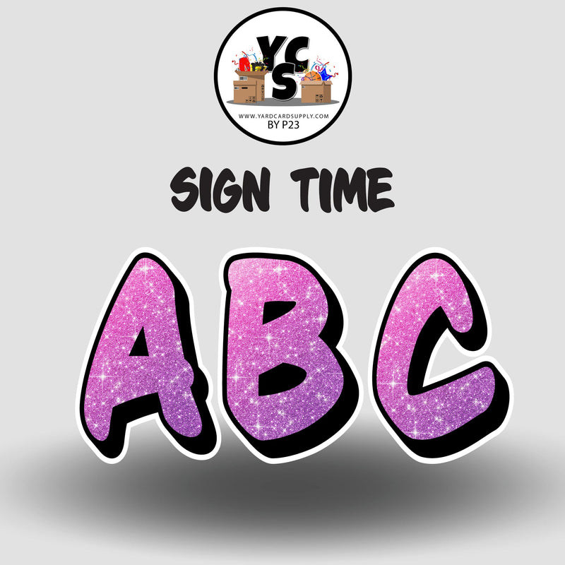 Sign Time 18 Inch GLITTER ALPHABET Set