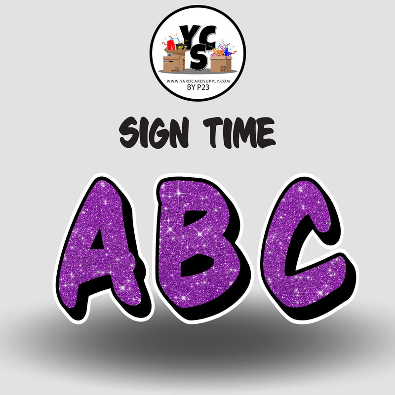 Sign Time 18 Inch GLITTER ALPHABET Set