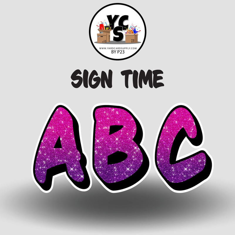 Sign Time 18 Inch GLITTER ALPHABET Set