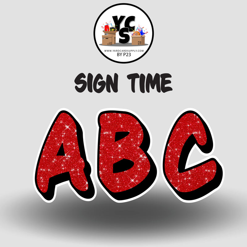 Sign Time 23 Inch GLITTER ALPHABET Set