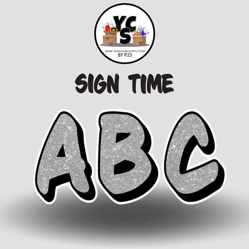 Sign Time 18 Inch GLITTER ALPHABET Set