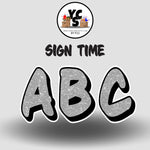 Sign Time 23 Inch GLITTER ALPHABET Set