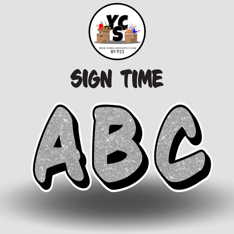 Sign Time 23 Inch GLITTER ALPHABET Set