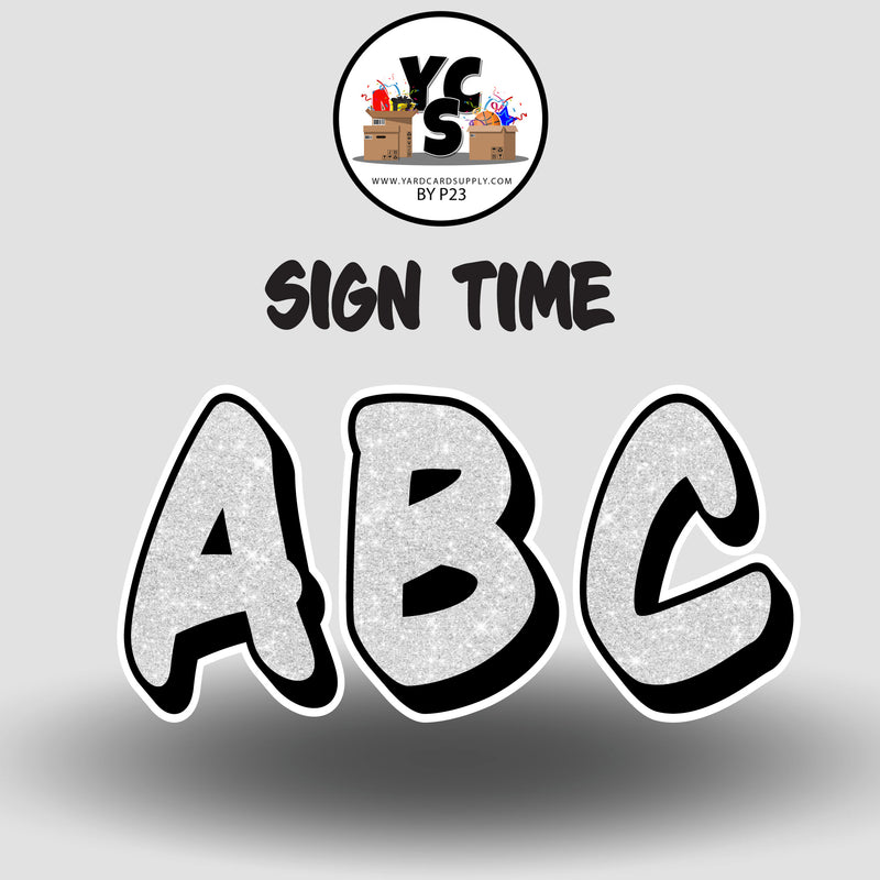 Sign Time 23 Inch GLITTER ALPHABET Set