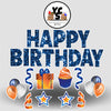 Blue & Orange Sparkle Birthday Set