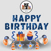 Blue & Orange Sparkle Birthday Set