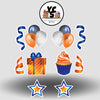 Blue & Orange Sparkle Birthday Set