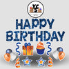 Blue & Orange Sparkle Birthday Set