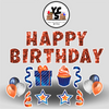 Blue & Orange Sparkle Birthday Set