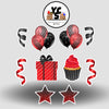Black & Red Sparkle Birthday Set