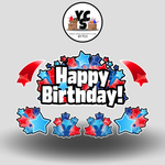 YCS FLASH® Starburst Happy Birthday Set