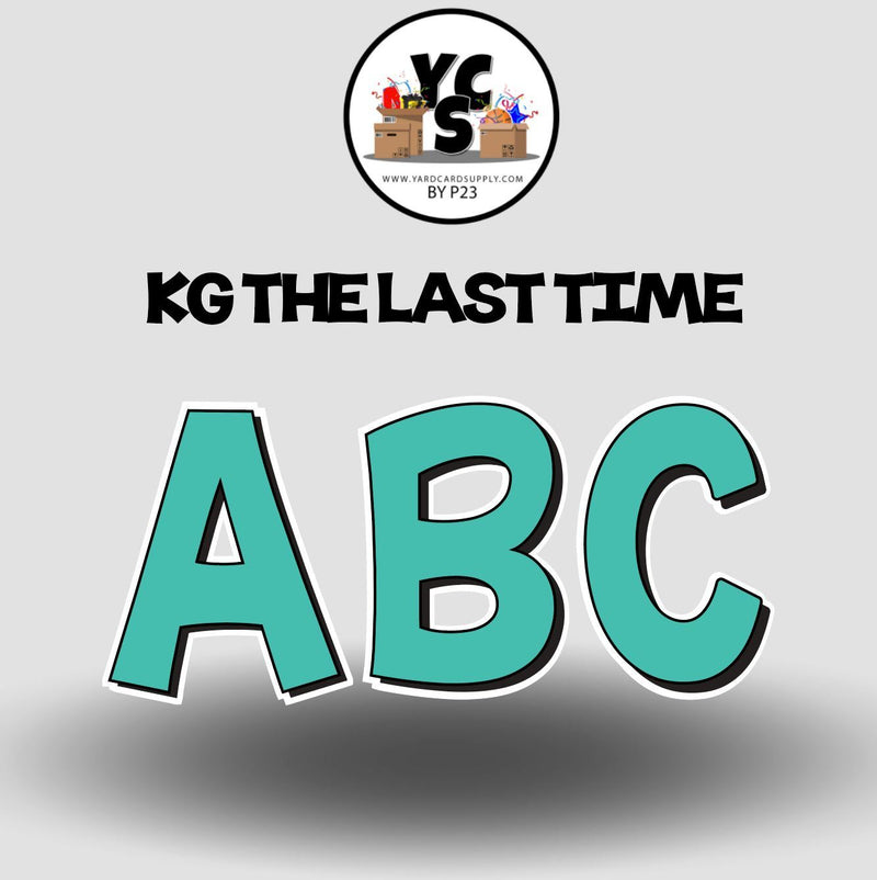 KG The Last Time 23 Inch SOLID ESSENTIAL LETTER & NUMBER Set