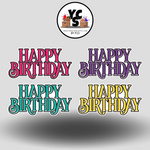 YCS FLASH® Happy Birthday Vintage Style Combo Set