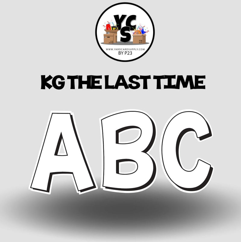 KG The Last Time 23 Inch SOLID ALPHABET Set