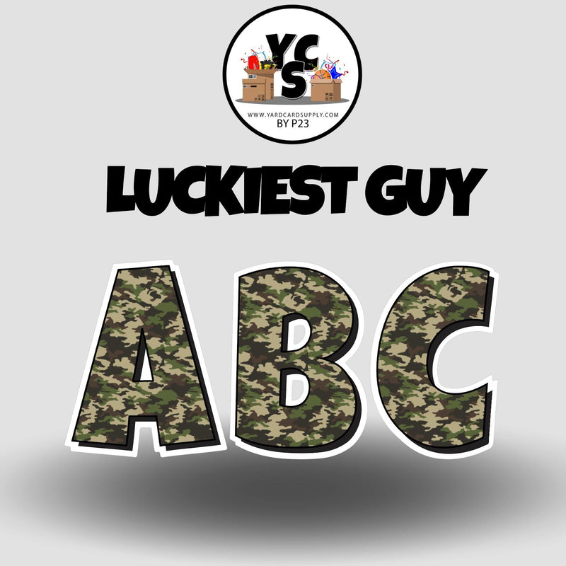 LUCKY GUY 23 Inch SPECIALTY PRINT ESSENTIAL LETTER & NUMBER Set