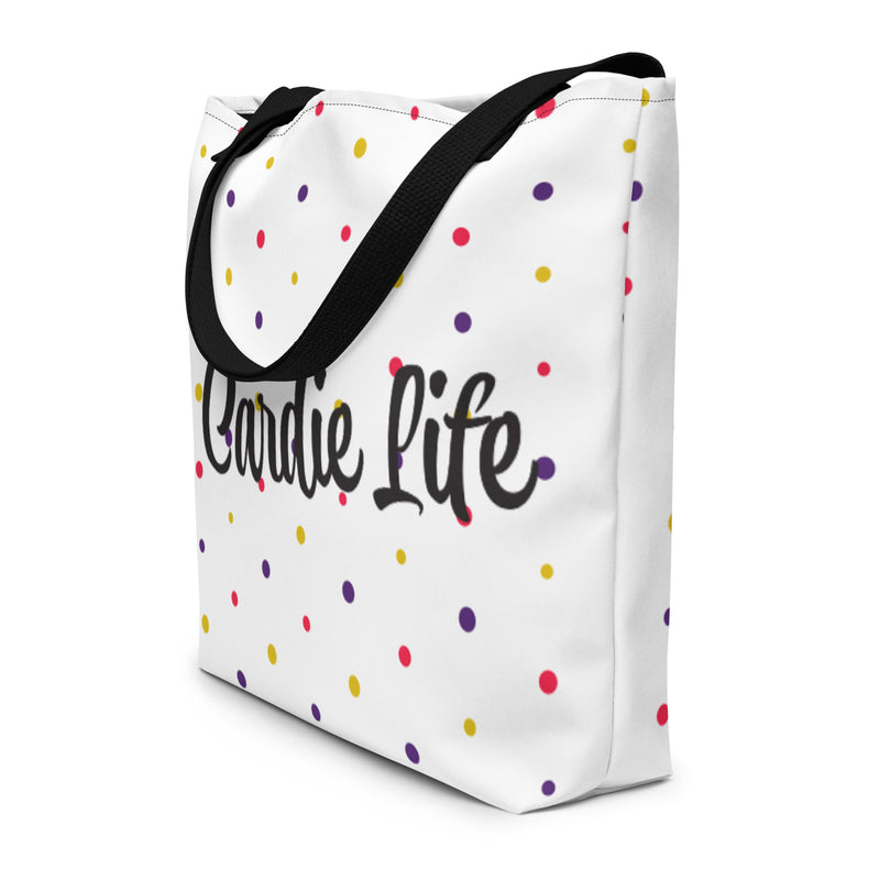 CARDIE LIFE All-Over Print Large Tote Bag