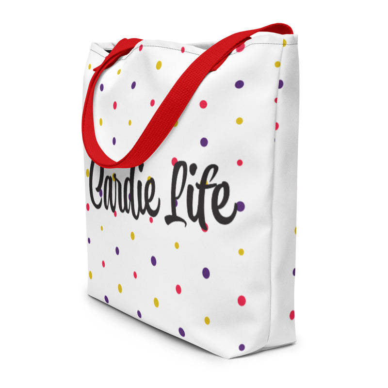 CARDIE LIFE All-Over Print Large Tote Bag