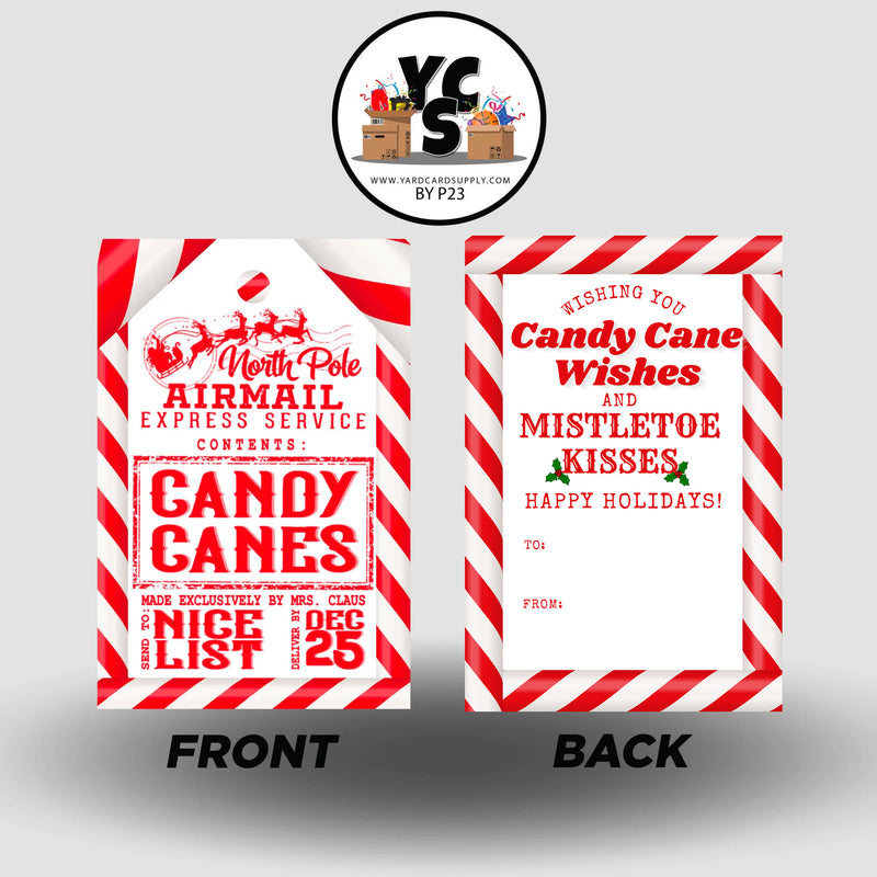 Candy Cane Drop Postcards