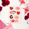 Valentine DONUT Pun Sticker Sheet