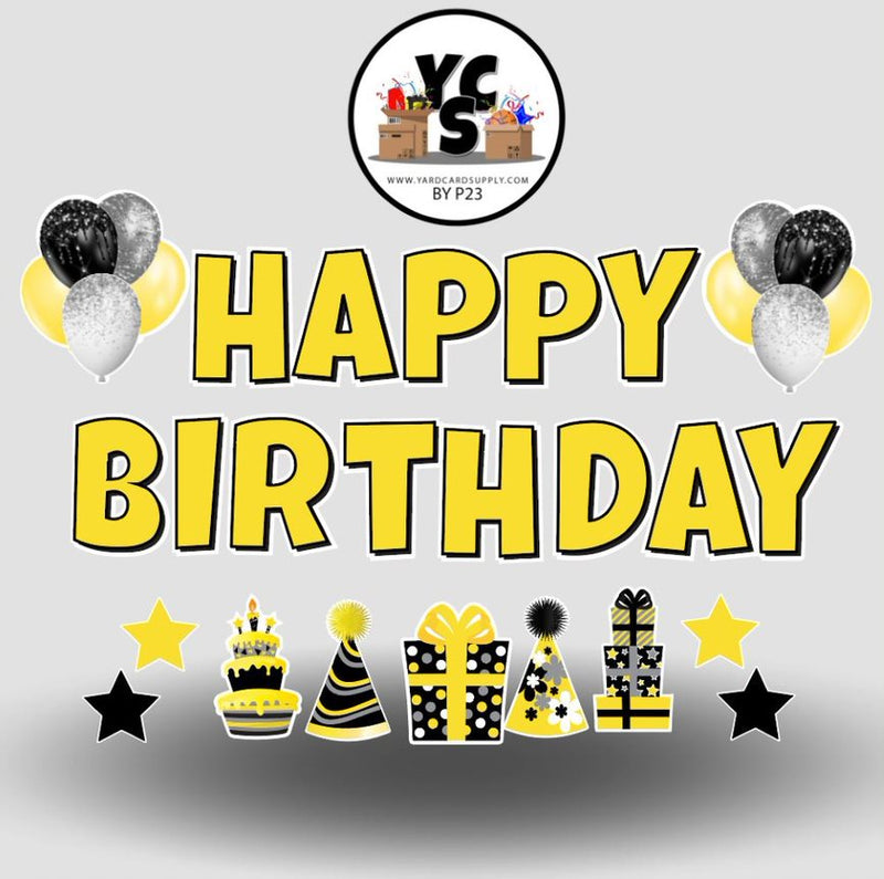 Yellow Solid Birthday Set