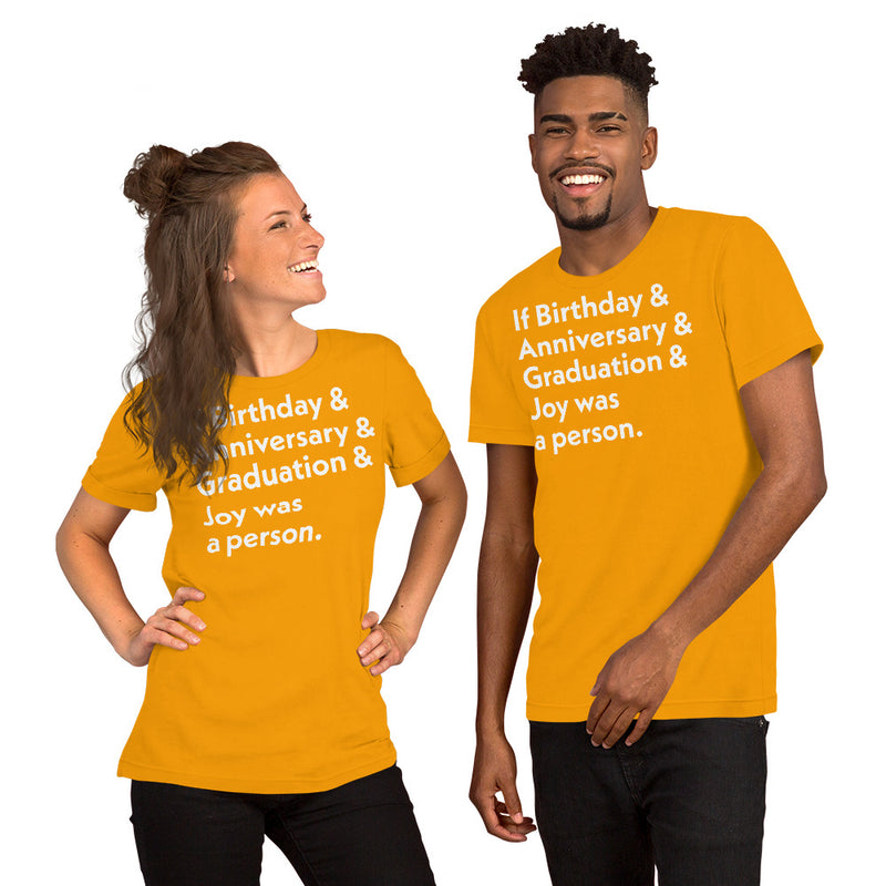 If Birthday was a person Unisex t-shirt
