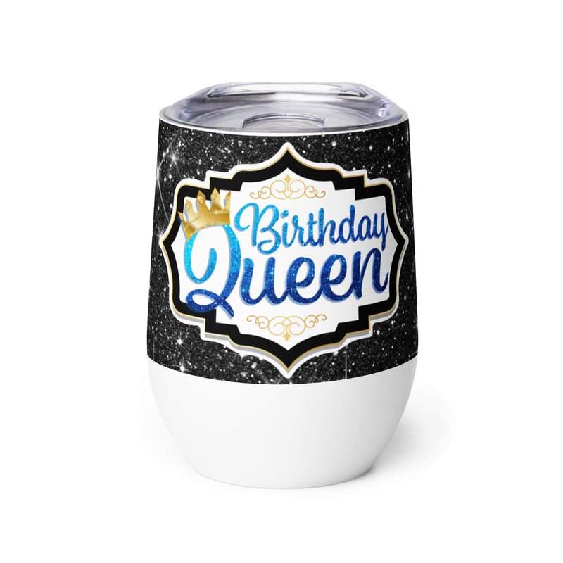 Birthday Queen Wine Tumbler - BLUE